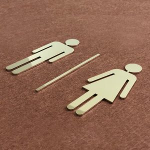 男女廁所標示 廁所指標  鈦金/不鏽鋼 現貨